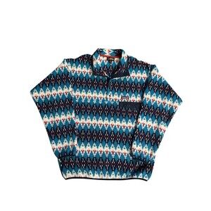 Patagonia Synchilla Pullover Mens L Snap-T Aztec Geometric Fleece 25450 EUC HTF